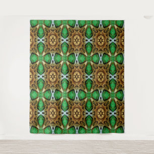 Emerald on Gold Tapestry