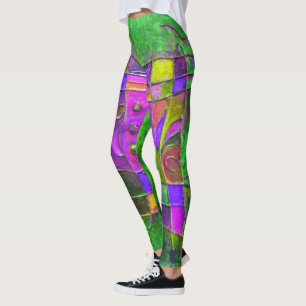 ”Emerald Opening” by Paul Buică Leggings