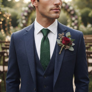 Emerald Paisley Silk Jacquard Tie