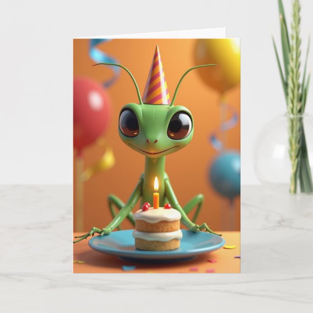 Emerald Party Birthday Card (Front)