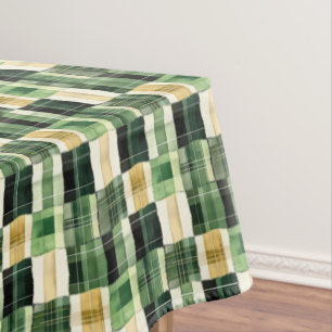 Emerald Patchwork Plaid Tablecloth