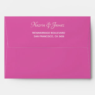 Emerald Pink Return Address Envelope