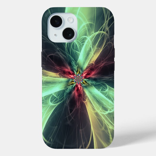 Emerald Plasma Energy Fractal Art Case-Mate iPhone Case (Back)