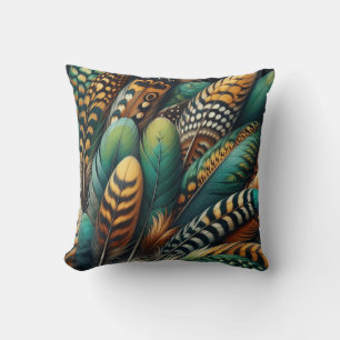 Emerald Plumage Cushion