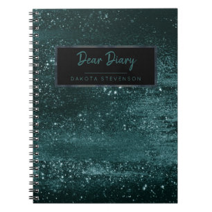 Emerald Poetry Name Deep Green Jade Shamrock Notebook