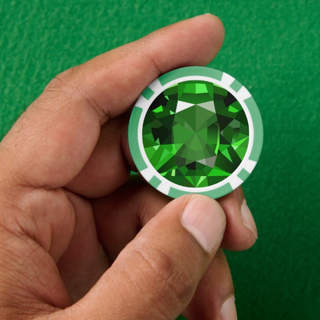 Emerald Poker Chips (Hand)