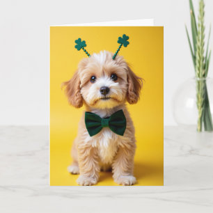 Emerald Puppy Pattern Card