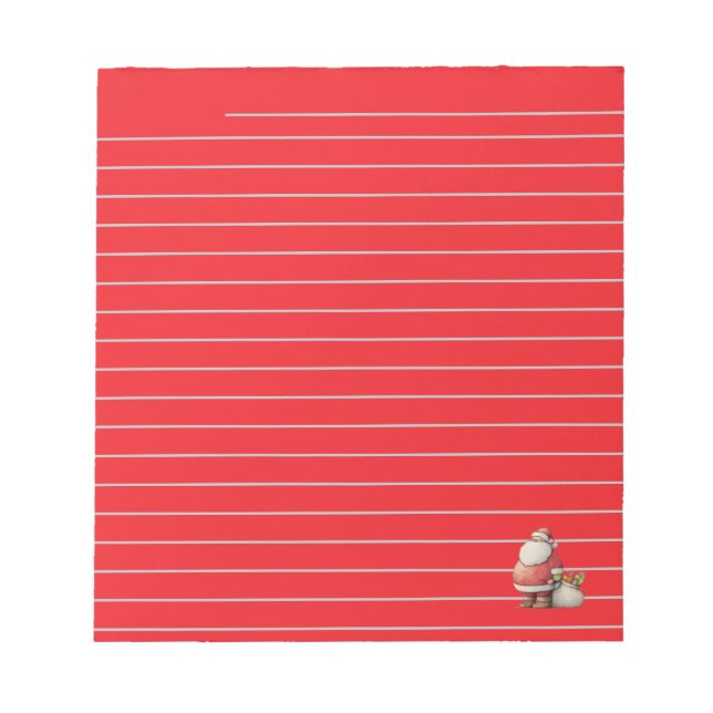Emerald red Return Address Notepad (Front)