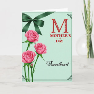 Emerald Ribbon Mothers Card