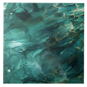 Emerald River, Hyper Realistic, Seamless Ceramic Tile