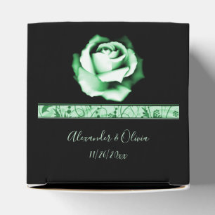 Emerald Rose Wedding Favour Box