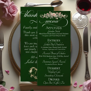 Emerald - Roses, Heart & Thank You Menu
