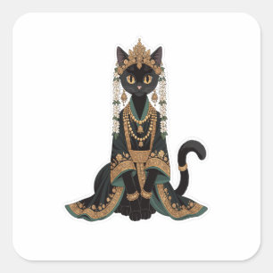 Emerald Royal Cat Empress Sticker