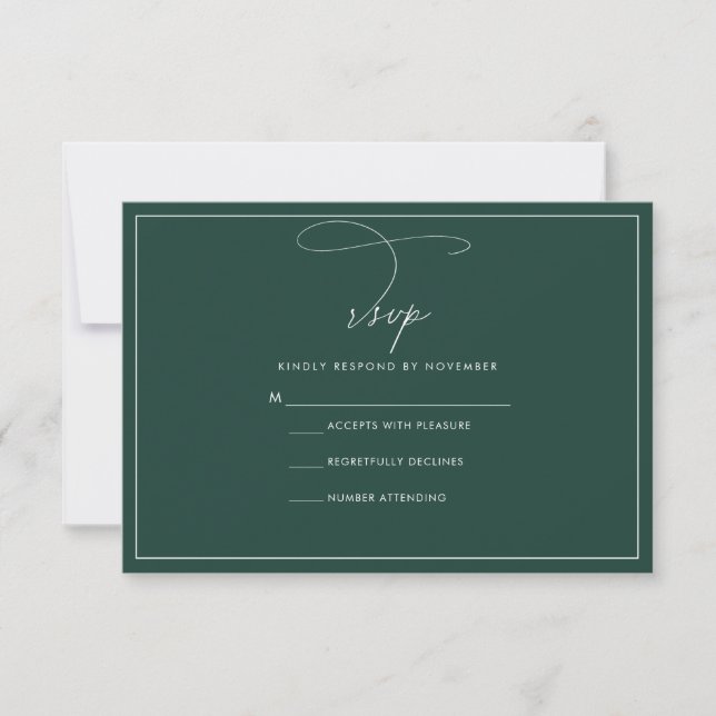 Emerald RSVP  Card (Front)