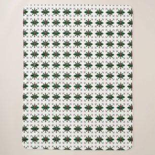 Emerald Ruby Diamond Gemstone Art Red Green Sherpa Blanket