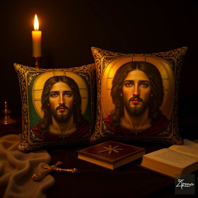 Emerald Sacred Icon - Jesus Cushion (Creator Uploaded)