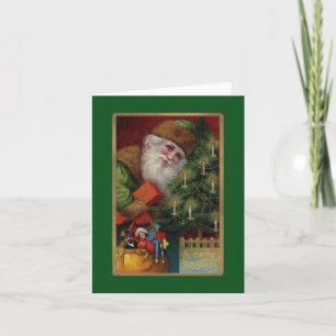 Emerald Santa Note Card