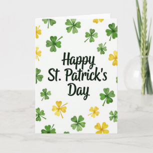 Emerald Script Happy St Patricks Card