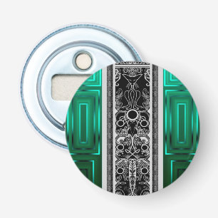 Emerald Scroll Cat Bottle Opener