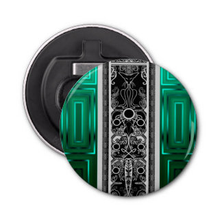 Emerald Scroll Cat Bottle Opener