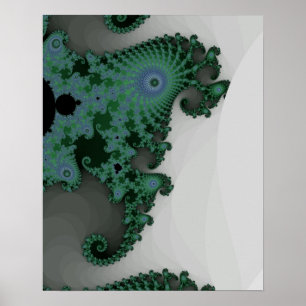 Emerald Seahorse Poster