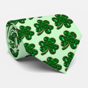 Emerald Shamrock St. Patrick's Day Tie