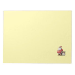 Emerald Smiple Cute Santa  Notepad
