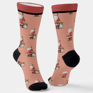 Emerald Smiple Cute Santa Socks