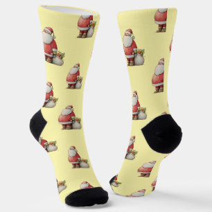 Emerald Smiple Cute Santa Socks