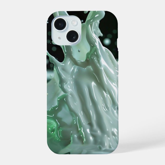 Emerald Splash Dynamics iPhone Case (Back)