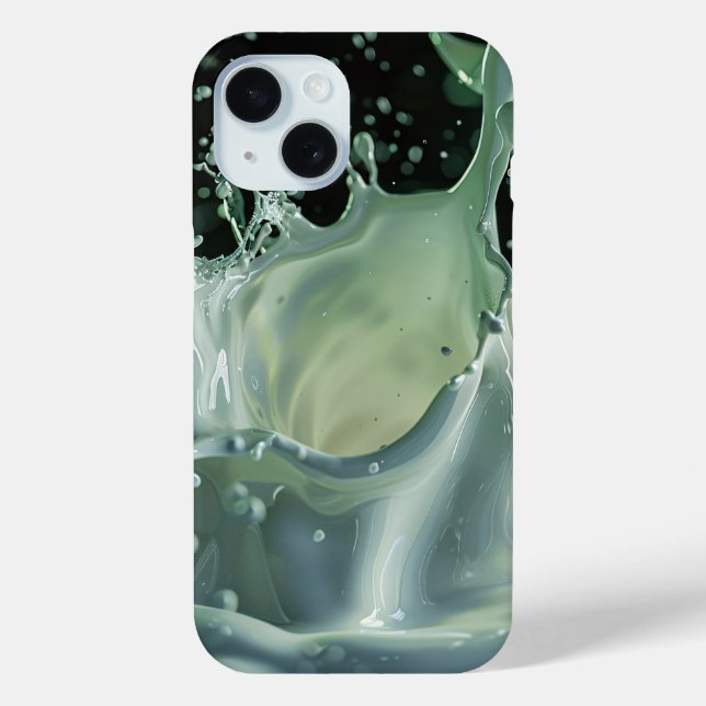 Emerald Splash Dynamics iPhone Case (Back)