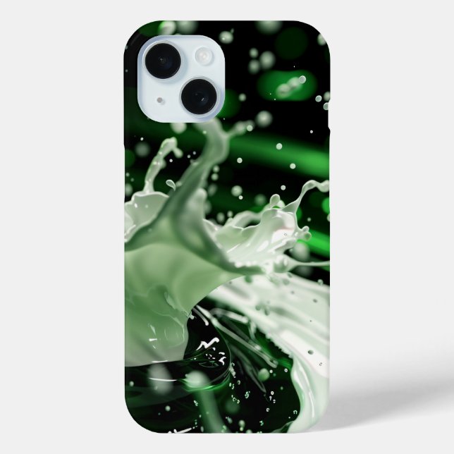 Emerald Splash Dynamics iPhone Case (Back)
