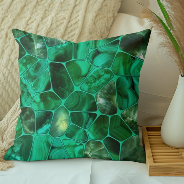 Emerald Spring - Cells collage Cushion (Creator Uploaded)