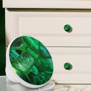 Emerald Spring - Cells collage N2 Ceramic Knob