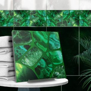 Emerald Spring - Cells collage N2 Ceramic Tile