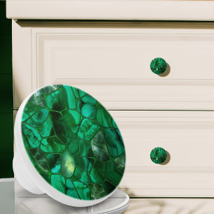 Emerald Spring - Cells collage N4 Ceramic Knob