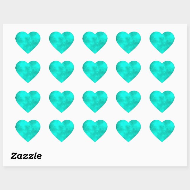 Emerald Storm Heart Sticker (Sheet)