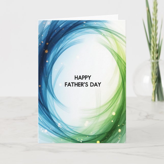 Emerald Swirl Fathers Day Card (Front)