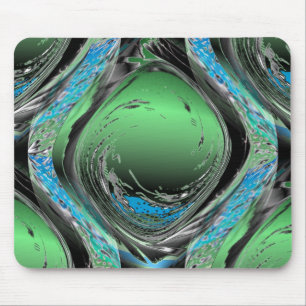 Emerald Swirl Mouse Pad