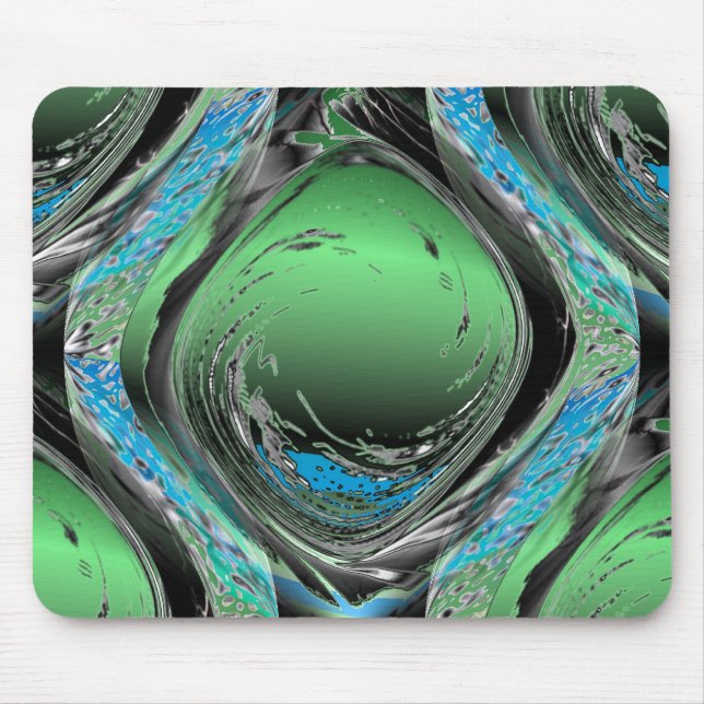 Emerald Swirl Mouse Pad (Front)