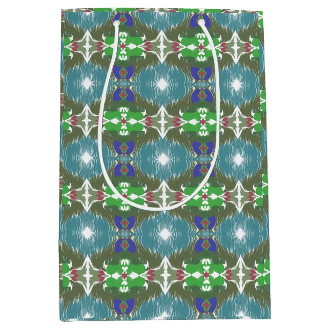 Emerald Tide Kaleidoscope Medium Gift Bag (Front)