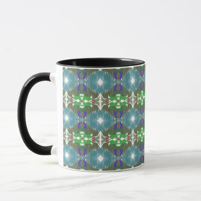 Emerald Tide Kaleidoscope Mug (Left)