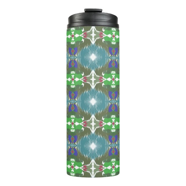 Emerald Tide Kaleidoscope Thermal Tumbler (Front)