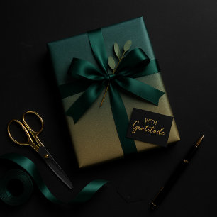 Emerald to Gold Ombre Shimmer  Wrapping Paper