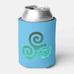 Emerald Triskele Ancient Celtic Symbol Can Cooler