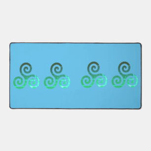 Emerald Triskele Ancient Celtic Symbol Desk Mat