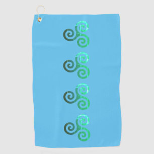Emerald Triskele Ancient Celtic Symbol Golf Towel