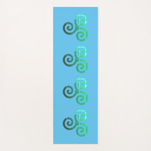Emerald Triskele Ancient Celtic Symbol Yoga Mat