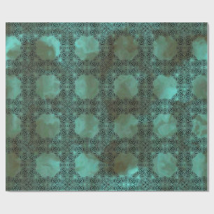 Emerald Turquoise Celtic Knot Gift Wrap