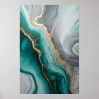 Emerald Veins: Abstract Marble Flow ✨💚🖤